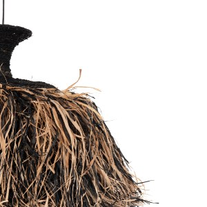 74429 ΦΩΤΙΣΤΙΚΟ ΟΡΟΦΗΣ ORDEM HM4716 ΚΑΠΕΛΟ ΙΝΕΣ SISAL & ΜΠΑΝΑΝΑΣ-ΜΑΥΡΟ & ΦΥΣΙΚΟ Φ60x50Υεκ