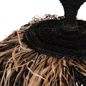 74429 ΦΩΤΙΣΤΙΚΟ ΟΡΟΦΗΣ ORDEM HM4716 ΚΑΠΕΛΟ ΙΝΕΣ SISAL & ΜΠΑΝΑΝΑΣ-ΜΑΥΡΟ & ΦΥΣΙΚΟ Φ60x50Υεκ
