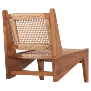 74435 ΚΑΡΕΚΛΑ LOUNGE LUKILLA HM9913 ΞΥΛΟ TEAK ΣΕ ΦΥΣΙΚΟ--ΣΥΝΘ.ΣΧΟΙΝΙ ΜΠΕΖ 55,5x74x65Υεκ.