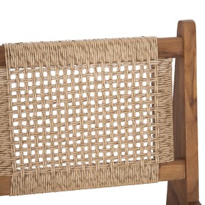 74435 ΚΑΡΕΚΛΑ LOUNGE LUKILLA HM9913 ΞΥΛΟ TEAK ΣΕ ΦΥΣΙΚΟ--ΣΥΝΘ.ΣΧΟΙΝΙ ΜΠΕΖ 55,5x74x65Υεκ.