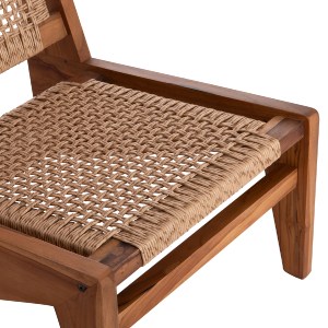 74435 ΚΑΡΕΚΛΑ LOUNGE LUKILLA HM9913 ΞΥΛΟ TEAK ΣΕ ΦΥΣΙΚΟ--ΣΥΝΘ.ΣΧΟΙΝΙ ΜΠΕΖ 55,5x74x65Υεκ.