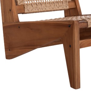 74435 ΚΑΡΕΚΛΑ LOUNGE LUKILLA HM9913 ΞΥΛΟ TEAK ΣΕ ΦΥΣΙΚΟ--ΣΥΝΘ.ΣΧΟΙΝΙ ΜΠΕΖ 55,5x74x65Υεκ.