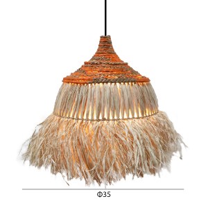 74436 ΦΩΤΙΣΤΙΚΟ ΟΡΟΦΗΣ SIFO HM4714 ΚΑΠΕΛΟ ΙΝΕΣ SISAL & ΜΠΑΝΑΝΑΣ-ΦΥΣΙΚΟ & MIX Φ35x45Υεκ.