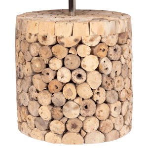 74438 ΕΠΙΤΡΑΠΕΖΙΟ ΚΥΛΙΝΔΡΙΚΟ ΦΩΤΙΣΤΙΚΟ TWIGGY HM4427 DRIFTWOOD & ΜΠΕΖ ΚΑΠΕΛΟ Φ24.5x45Υεκ.
