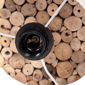 74438 ΕΠΙΤΡΑΠΕΖΙΟ ΚΥΛΙΝΔΡΙΚΟ ΦΩΤΙΣΤΙΚΟ TWIGGY HM4427 DRIFTWOOD & ΜΠΕΖ ΚΑΠΕΛΟ Φ24.5x45Υεκ.