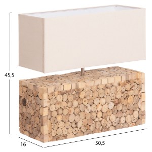 74441 ΕΠΙΤΡΑΠΕΖΙΟ ΦΩΤΙΣΤΙΚΟ TWIGGY HM4437 DRIFTWOOD & ΛΕΥΚΟ ΚΑΠΕΛΟ 50.5x16x45.5Υεκ.