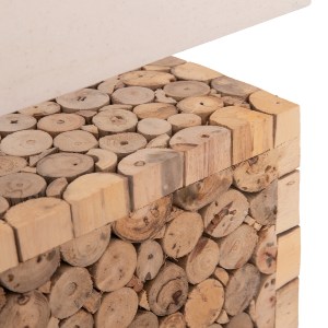 74441 ΕΠΙΤΡΑΠΕΖΙΟ ΦΩΤΙΣΤΙΚΟ TWIGGY HM4437 DRIFTWOOD & ΛΕΥΚΟ ΚΑΠΕΛΟ 50.5x16x45.5Υεκ.