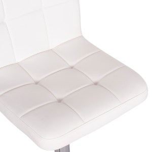 74452 ΣΚΑΜΠΟ ΜΠΑΡ ΠΕΡΙΣΤΡΕΦΟΜΕΝΟ DIANA HM202.22 ΛΕΥΚΟ PU--ΜΕΤΑΛΛΟ ΧΡΩΜΙΟ 44x52x109Υεκ.