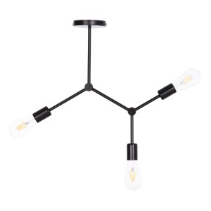 74464 ΦΩΤΙΣΤΙΚΟ ΟΡΟΦΗΣ 3-ΦΩΤΟ LIGHTY HM7404.11 ΜΕΤΑΛΛΟ ΣΕ ΜΑΥΡΟ 52x5x48Υεκ.