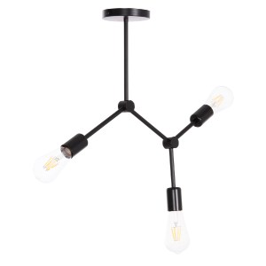 74464 ΦΩΤΙΣΤΙΚΟ ΟΡΟΦΗΣ 3-ΦΩΤΟ LIGHTY HM7404.11 ΜΕΤΑΛΛΟ ΣΕ ΜΑΥΡΟ 52x5x48Υεκ.