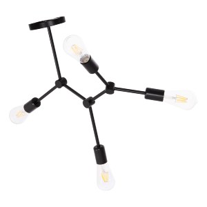 74476 ΦΩΤΙΣΤΙΚΟ ΟΡΟΦΗΣ 4-ΦΩΤΟ LIGHTY HM7405.11 ΜΕΤΑΛΛΟ ΣΕ ΜΑΥΡΟ 57x5x52Υεκ.