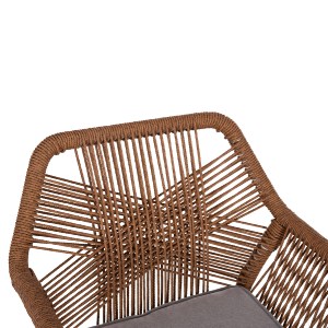 74484 ΠΟΛΥΘΡΟΝΑ TOPIN HM6048.11 ΑΛΟΥΜΙΝΙΟ ΛΕΥΚΟ-P.E. RATTAN ΜΠΕΖ 59x63x81Υεκ