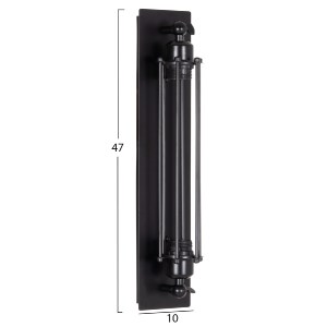 74493 ΑΠΛΙΚΑ ΤΟΙΧΟΥ 2ΦΩΤΗ BEACON HM4463 ΜΕΤΑΛΛΟ ΣΕ ΜΑΥΡΟ 10x10x47Υεκ.