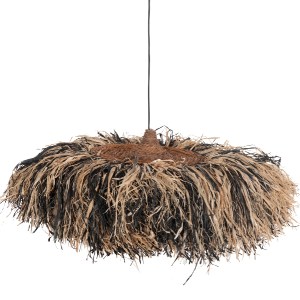 74525 ΦΩΤΙΣΤΙΚΟ ΟΡΟΦΗΣ ORDEM HM4715 ΚΑΠΕΛΟ ΙΝΕΣ SISAL & ΜΠΑΝΑΝΑΣ-ΜΑΥΡΟ & ΦΥΣΙΚΟ Φ75εκ