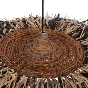 74525 ΦΩΤΙΣΤΙΚΟ ΟΡΟΦΗΣ ORDEM HM4715 ΚΑΠΕΛΟ ΙΝΕΣ SISAL & ΜΠΑΝΑΝΑΣ-ΜΑΥΡΟ & ΦΥΣΙΚΟ Φ75εκ