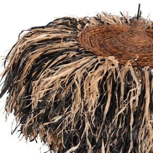74525 ΦΩΤΙΣΤΙΚΟ ΟΡΟΦΗΣ ORDEM HM4715 ΚΑΠΕΛΟ ΙΝΕΣ SISAL & ΜΠΑΝΑΝΑΣ-ΜΑΥΡΟ & ΦΥΣΙΚΟ Φ75εκ