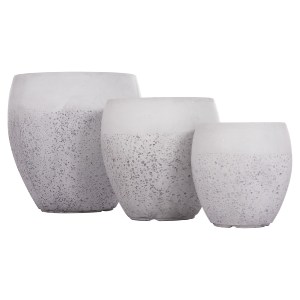 74538 ΣΕΤ 3ΤΜΧ ΓΛΑΣΤΡΕΣ ΣΕΙΡΑ GARDENER HM4718 FIBERCLAY ΛΕΥΚΟ Φ55x54Υεκ