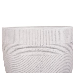 74539 ΣΕΤ 4ΤΜΧ ΓΛΑΣΤΡΕΣ ΣΤΡΟΓΓΥΛΕΣ ΣΕΙΡΑ GARDENER HM4719 FIBERCLAY-ΧΡΩΜΑ CEMENT Φ44x43Υεκ