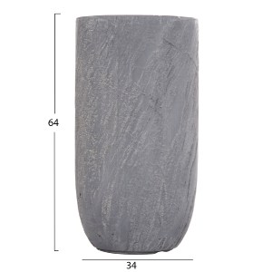 74541 ΣΕΤ 3ΤΜΧ ΓΛΑΣΤΡΕΣ ΚΥΛΙΝΔΡΟΙ ΣΕΙΡΑ GARDENER HM4720 FIBERCLAY-ΧΡΩΜΑ CEMENT Φ44x79Υεκ