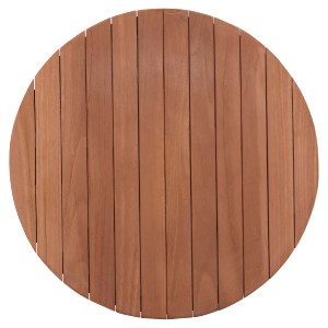 74542 ΕΠΙΦΑΝΕΙΑ ΤΡΑΠΕΖΙΟΥ ΣΤΡΟΓΓΥΛΗ HM18132 ΞΥΛΟ TEAK--ΦΥΣΙΚΟ Φ60x4(πάχος)εκ.