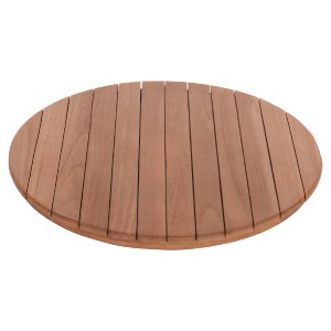 74542 ΕΠΙΦΑΝΕΙΑ ΤΡΑΠΕΖΙΟΥ ΣΤΡΟΓΓΥΛΗ HM18132 ΞΥΛΟ TEAK--ΦΥΣΙΚΟ Φ60x4(πάχος)εκ.