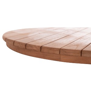 74542 ΕΠΙΦΑΝΕΙΑ ΤΡΑΠΕΖΙΟΥ ΣΤΡΟΓΓΥΛΗ HM18132 ΞΥΛΟ TEAK--ΦΥΣΙΚΟ Φ60x4(πάχος)εκ.