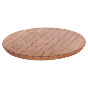 74542 ΕΠΙΦΑΝΕΙΑ ΤΡΑΠΕΖΙΟΥ ΣΤΡΟΓΓΥΛΗ HM18132 ΞΥΛΟ TEAK--ΦΥΣΙΚΟ Φ60x4(πάχος)εκ.
