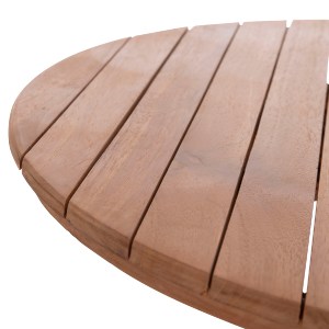 74543 ΕΠΙΦΑΝΕΙΑ ΤΡΑΠΕΖΙΟΥ ΣΤΡΟΓΓΥΛΗ HM18133 ΞΥΛΟ TEAK--ΦΥΣΙΚΟ Φ70x4(πάχος)εκ.
