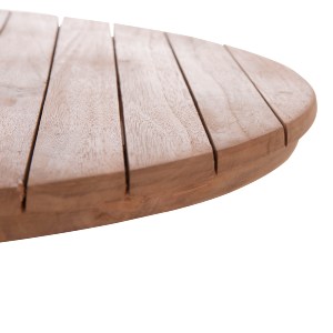 74543 ΕΠΙΦΑΝΕΙΑ ΤΡΑΠΕΖΙΟΥ ΣΤΡΟΓΓΥΛΗ HM18133 ΞΥΛΟ TEAK--ΦΥΣΙΚΟ Φ70x4(πάχος)εκ.