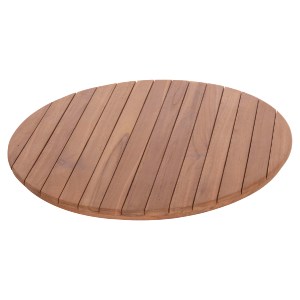 74543 ΕΠΙΦΑΝΕΙΑ ΤΡΑΠΕΖΙΟΥ ΣΤΡΟΓΓΥΛΗ HM18133 ΞΥΛΟ TEAK--ΦΥΣΙΚΟ Φ70x4(πάχος)εκ.