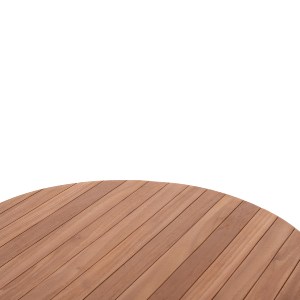 74544 ΕΠΙΦΑΝΕΙΑ ΤΡΑΠΕΖΙΟΥ ΣΤΡΟΓΓΥΛΗ HM18134 ΞΥΛΟ TEAK--ΦΥΣΙΚΟ Φ80x4(πάχος)εκ.