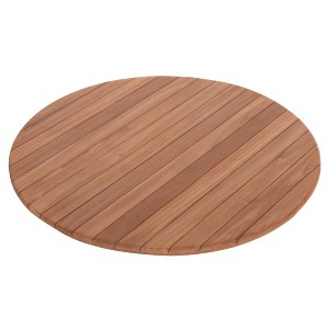74544 ΕΠΙΦΑΝΕΙΑ ΤΡΑΠΕΖΙΟΥ ΣΤΡΟΓΓΥΛΗ HM18134 ΞΥΛΟ TEAK--ΦΥΣΙΚΟ Φ80x4(πάχος)εκ.