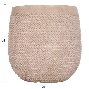 74550 ΣΕΤ 4ΤΜΧ ΓΛΑΣΤΡΕΣ ΣΤΡΟΓΓΥΛΕΣ GARDENER HM4722 FIBERCLAY--IVORY CEMENT Φ54x54Υεκ