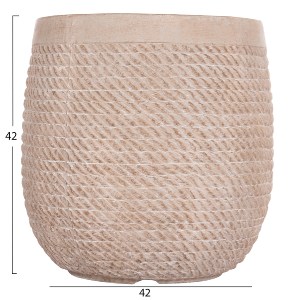 74550 ΣΕΤ 4ΤΜΧ ΓΛΑΣΤΡΕΣ ΣΤΡΟΓΓΥΛΕΣ GARDENER HM4722 FIBERCLAY--IVORY CEMENT Φ54x54Υεκ
