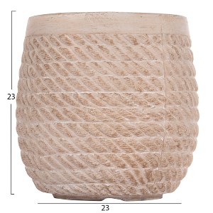 74550 ΣΕΤ 4ΤΜΧ ΓΛΑΣΤΡΕΣ ΣΤΡΟΓΓΥΛΕΣ GARDENER HM4722 FIBERCLAY--IVORY CEMENT Φ54x54Υεκ