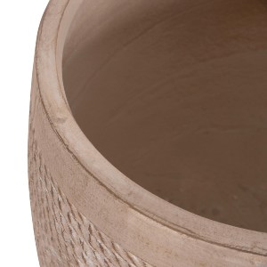 74550 ΣΕΤ 4ΤΜΧ ΓΛΑΣΤΡΕΣ ΣΤΡΟΓΓΥΛΕΣ GARDENER HM4722 FIBERCLAY--IVORY CEMENT Φ54x54Υεκ