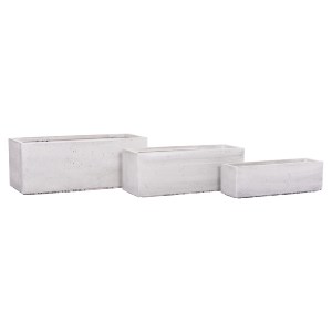 74551 ΣΕΤ 3ΤΜΧ ΓΛΑΣΤΡΕΣ ΟΡΘΟΓΩΝΙΕΣ GARDENER HM4723 FIBERCLAY ΓΚΡΙ CEMENT 81x30x30Υεκ.