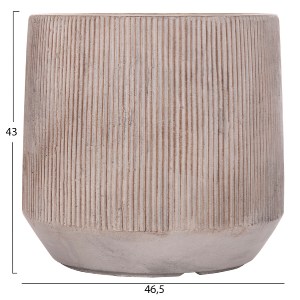 74552 ΣΕΤ 3ΤΜΧ ΓΛΑΣΤΡΕΣ ΣΤΡΟΓΓΥΛΕΣ ΣΕΙΡΑ GARDENER HM4724 FIBERCLAY-ΧΡΩΜΑ CEMENT Φ55x55Υεκ
