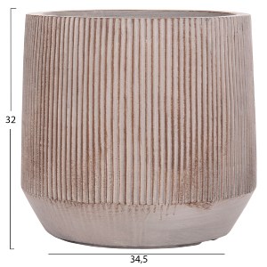 74552 ΣΕΤ 3ΤΜΧ ΓΛΑΣΤΡΕΣ ΣΤΡΟΓΓΥΛΕΣ ΣΕΙΡΑ GARDENER HM4724 FIBERCLAY-ΧΡΩΜΑ CEMENT Φ55x55Υεκ