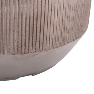 74552 ΣΕΤ 3ΤΜΧ ΓΛΑΣΤΡΕΣ ΣΤΡΟΓΓΥΛΕΣ ΣΕΙΡΑ GARDENER HM4724 FIBERCLAY-ΧΡΩΜΑ CEMENT Φ55x55Υεκ