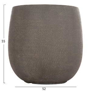 74556 ΣΕΤ 4ΤΜΧ ΓΛΑΣΤΡΕΣ ΣΤΡΟΓΓΥΛΕΣ GARDENER HM4726 FIBERCLAY ΓΚΡΙΖΟΠΡΑΣΙΝΟ Φ52x55Υεκ