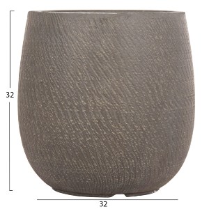 74556 ΣΕΤ 4ΤΜΧ ΓΛΑΣΤΡΕΣ ΣΤΡΟΓΓΥΛΕΣ GARDENER HM4726 FIBERCLAY ΓΚΡΙΖΟΠΡΑΣΙΝΟ Φ52x55Υεκ