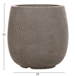 74556 ΣΕΤ 4ΤΜΧ ΓΛΑΣΤΡΕΣ ΣΤΡΟΓΓΥΛΕΣ GARDENER HM4726 FIBERCLAY ΓΚΡΙΖΟΠΡΑΣΙΝΟ Φ52x55Υεκ