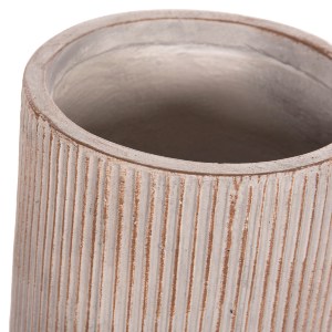 74557 ΣΕΤ 2ΤΜΧ ΓΛΑΣΤΡΕΣ ΚΥΛΙΝΔΡΟΙ ΣΕΙΡΑ GARDENER HM4727 FIBERCLAY-ΧΡΩΜΑ CEMENT Φ35x64Υεκ