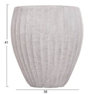 74558 ΣΕΤ 3ΤΜΧ ΓΛΑΣΤΡΕΣ ΣΤΡΟΓΓΥΛΕΣ ΣΕΙΡΑ GARDENER HM4728 FIBERCLAY-ΧΡΩΜΑ CEMENT Φ48x56Υεκ