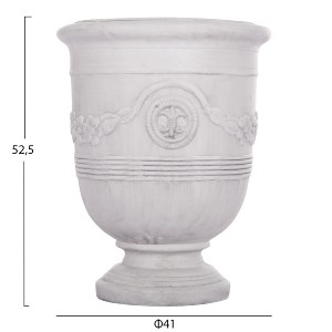 74559 ΣΕΤ 3ΤΜΧ ΓΛΑΣΤΡΕΣ ΜΕ ΑΝΑΓΛΥΦΟ GARDENER HM4729 FIBERCLAY-ΣΕ ΥΠΟΛΕΥΚΟ Φ58x72.5Υεκ