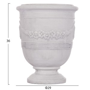 74559 ΣΕΤ 3ΤΜΧ ΓΛΑΣΤΡΕΣ ΜΕ ΑΝΑΓΛΥΦΟ GARDENER HM4729 FIBERCLAY-ΣΕ ΥΠΟΛΕΥΚΟ Φ58x72.5Υεκ
