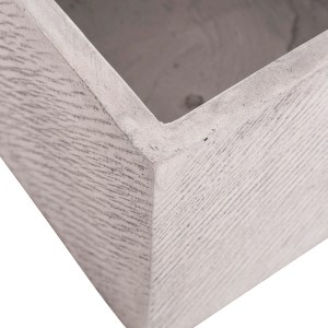 74560 ΣΕΤ 4ΤΜΧ ΓΛΑΣΤΡΕΣ ΤΕΤΡΑΓΩΝΕΣ GARDENER HM4730 FIBERCLAY ΓΚΡΙ CEMENT 37x37x32Υεκ.
