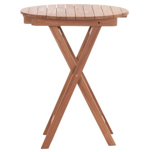 74566 ΤΡΑΠΕΖΙ ΣΚΗΝΟΘΕΤΗ ΣΤΡΟΓΓΥΛΟ HEIDEL HM18120 ΞΥΛΟ TEAK--ΦΥΣΙΚΟ Φ60x75Υεκ.