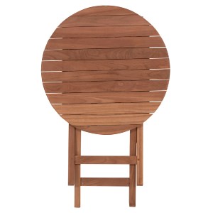 74566 ΤΡΑΠΕΖΙ ΣΚΗΝΟΘΕΤΗ ΣΤΡΟΓΓΥΛΟ HEIDEL HM18120 ΞΥΛΟ TEAK--ΦΥΣΙΚΟ Φ60x75Υεκ.